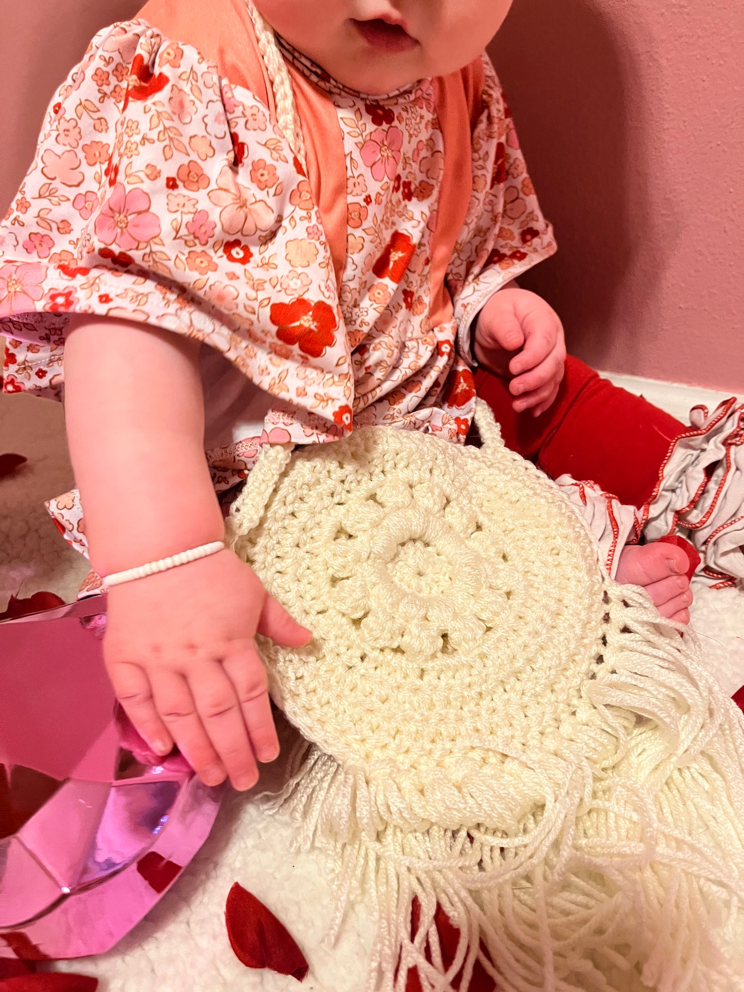 Flowers and Fringe Purse