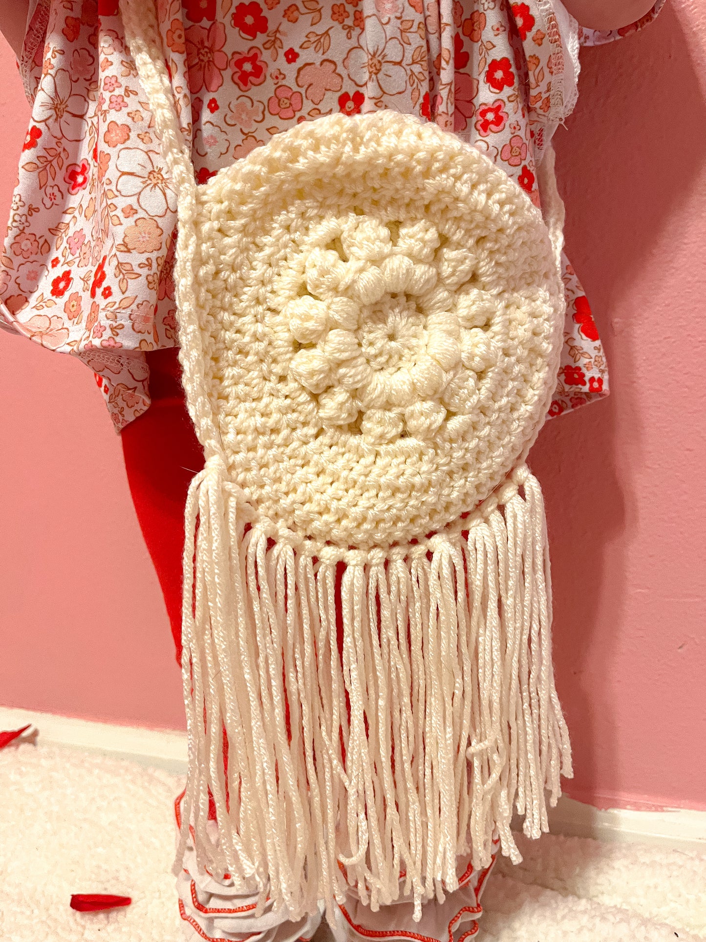 Mystery Flower and Fringe Purse